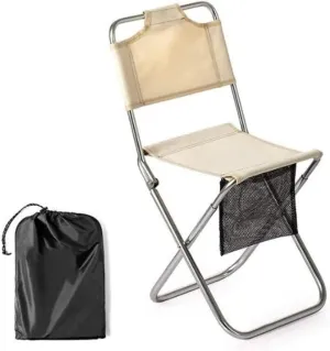 Outdoor Chair Folding Camping Chair Folding Camping Chair Outdoor Fishing Chair Picnic BBQ Seat Ultralight Aluminum Alloy Camping Stool with Storage Bag Camping Chair Foldable Chair