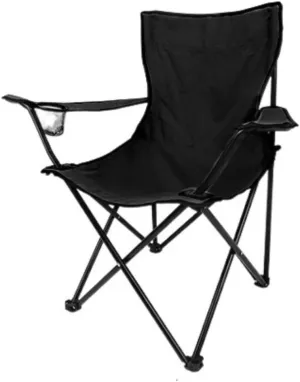 Outdoor Chair Folding Camping Chair Folding Padded Deck Chair Backchair Beach Chair Fishing Chair Portable Lounge Chair Outdoor Armchair with Cup HOL