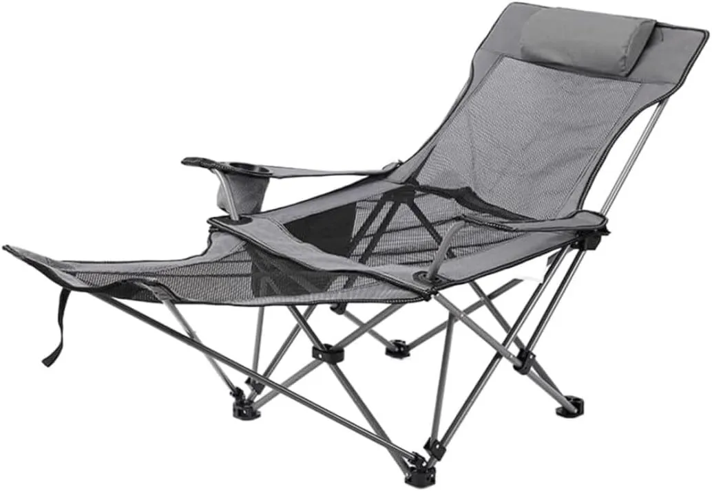Outdoor Chair Folding Camping Chair Folding Recliner Chair Camping Folding Chair Beach Sun Patio Chaise Lounge Chair Pool Lawn Lounger Camping Chair Foldable Chair
