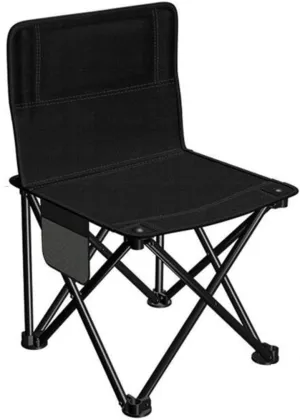 Outdoor Chair Folding Camping Chair Outdoor Folding Backrest Chair Portable Fishing Chair with Side Pocket Lightweight Leisure Chairs Padded Deck Chair Camping Chair Foldable Chair