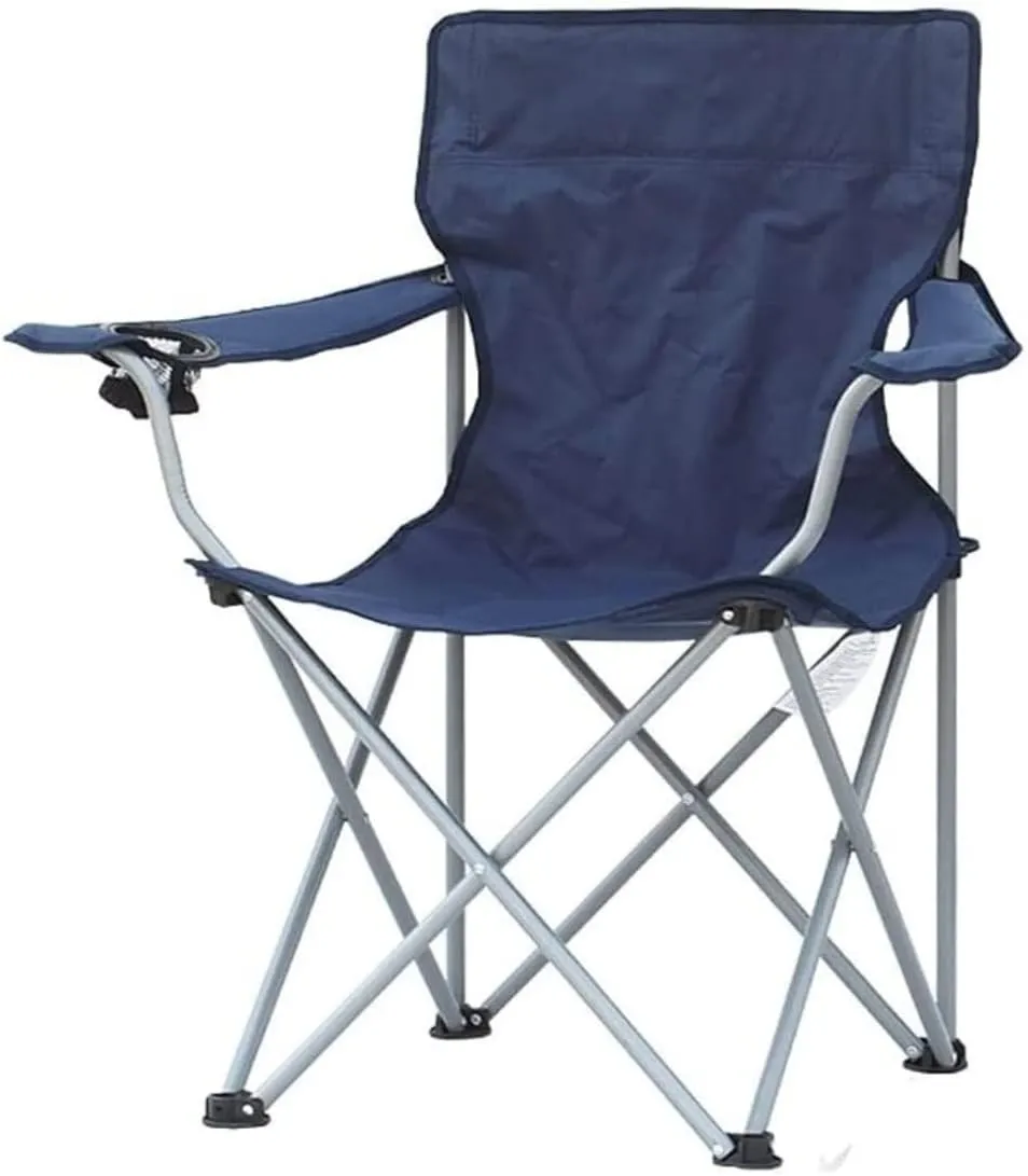 Outdoor Chair Folding Camping Chair Padded Camping Chairs Outdoor Folding Armchair with Cup Holder Beach Fishing Chair Portable Leisure High Backrest Chair Camping Chair Foldable Chair