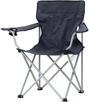 Outdoor Chair Folding Camping Chair Padded Camping Chairs Outdoor Folding Armchair With Cup Holder Beach Fishing Chair Portable Leisure High Backrest Chair Camping Chair Foldable Chair(Color:Black)