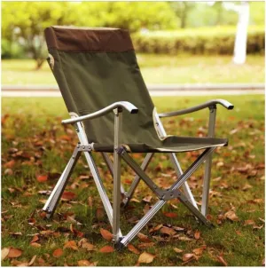 Outdoor Chair Folding Camping Portable Chairs for Relax Fishing Backrest Stool Aluminum Alloy Leisure Beach Foldable