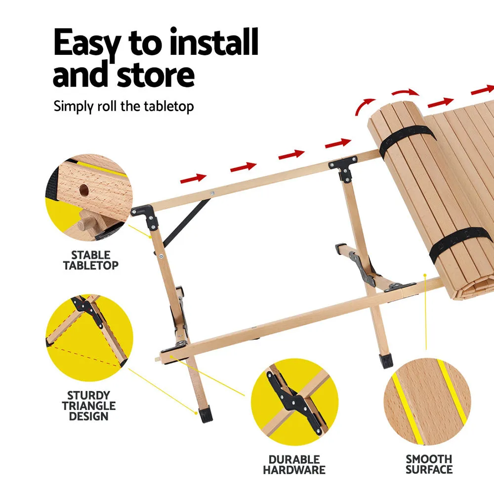 Outdoor Foldable Camping Set with Table and Chairs