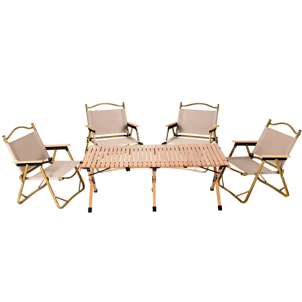 Outdoor Foldable Camping Set with Table and Chairs