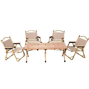Outdoor Foldable Camping Set with Table and Chairs