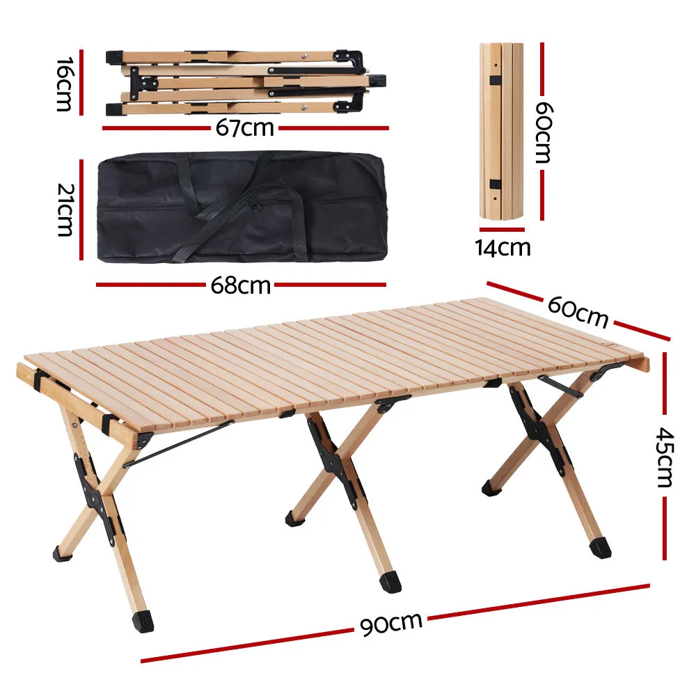 Outdoor Foldable Camping Set with Table and Chairs