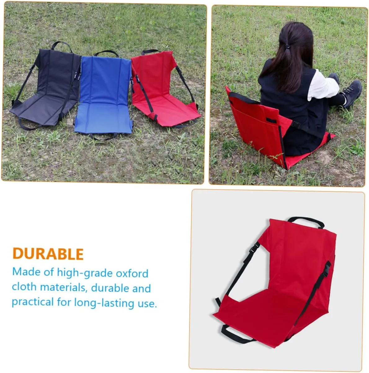 Outdoor Foldable Chair Seat Cushion Sturdy Stainless Steel for Camping Supply