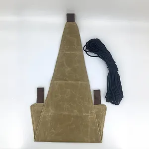 Outdoor Foldable Portable Recliner Canvas Camping Leisure Chair Triangle Chair Black Green Khaki(Khaki)