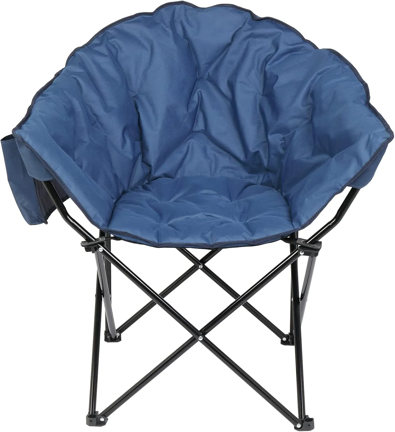 Outdoor Folding Camping Chair,Heavy Duty Padded Outdoor Chair,Portable Outdoor Camp Chair for Adults,Lightweight Foldable Camp Chair,with Carrying Bag,for Patio, Picnic, Fishing, Travel (Blue)