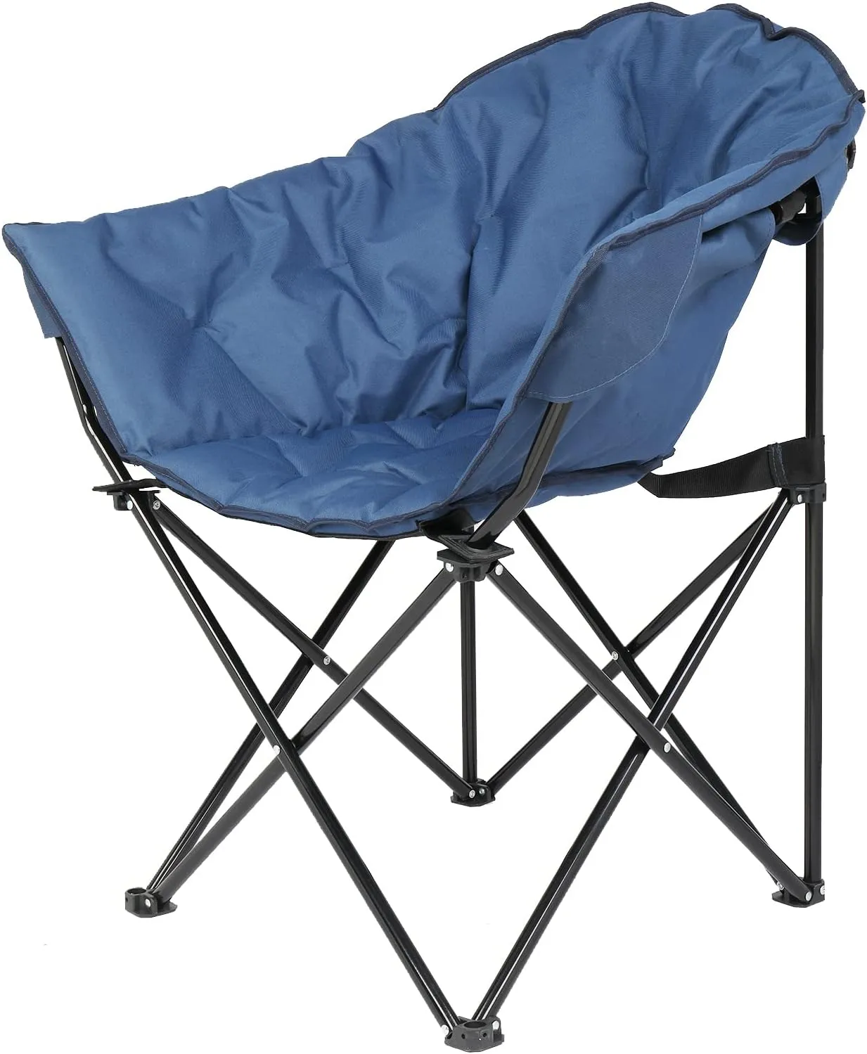 Outdoor Folding Camping Chair,Heavy Duty Padded Outdoor Chair,Portable Outdoor Camp Chair for Adults,Lightweight Foldable Camp Chair,with Carrying Bag,for Patio, Picnic, Fishing, Travel (Blue)