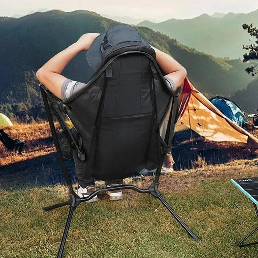 Outdoor Folding Chair Camp Chair Camp Chair Outdoor Camping Chairs for Fishing Lounger Breathable Mesh Construction 2 Side Pockets Folding Camping Chair
