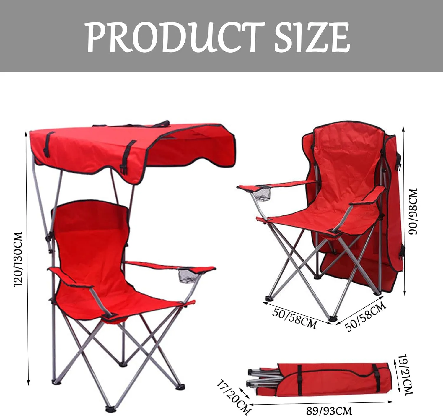 Outdoor Folding Chair Camping Heavy Duty Breathable Mesh Back Armrest Lawn Chairs Portable Camping Chair, with Cup Holder and Back Belt,F,58 * 130CM