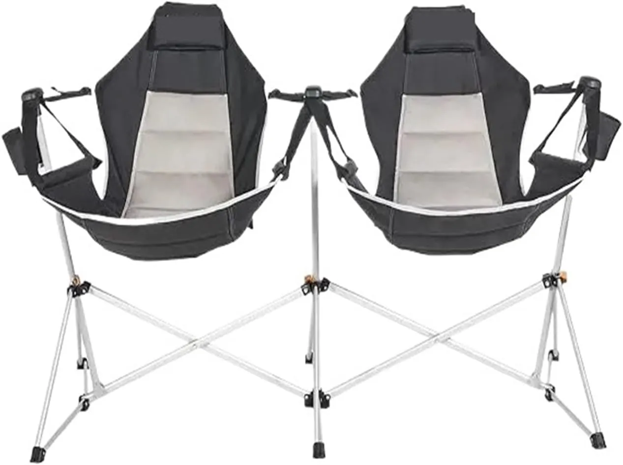 Outdoor Folding Chair Double Hammock Camping Chair Swinging Adults Portable Folding Rocking Backpack Chair