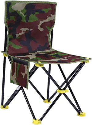 Outdoor Folding Chair Lightweight Portable Camping Stool for Fishing Hiking and Beach Activities Small Seat High Backrest Collapsible and for Travel