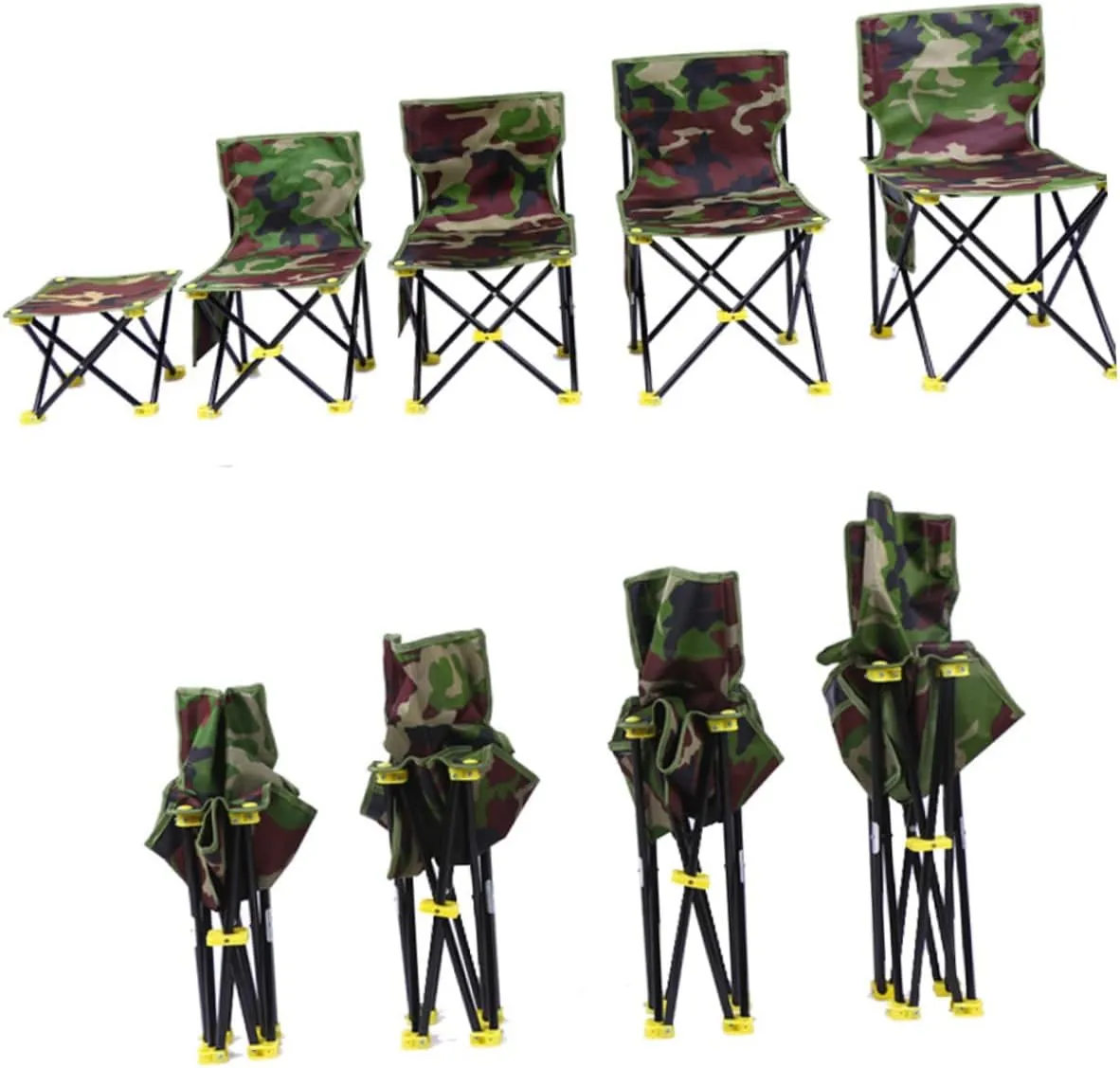Outdoor Folding Chair Lightweight Portable Camping Stool for Fishing Hiking and Beach Activities Small Seat High Backrest Collapsible and for Travel