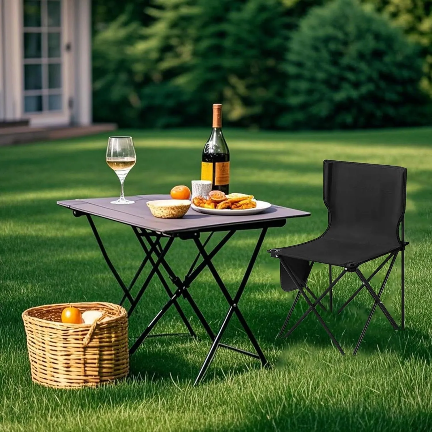 Outdoor Folding Chair - Portable Beach Throne, Camping Gear | Festival, Trekking, Backpacking, Wilderness Base Exploring, for Travel Picnic Hiking Fishing Mountaineering Barbecue, Support