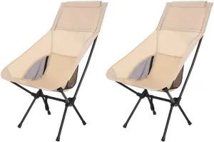 Outdoor Folding Chair Portable Camping Fishing Bench Picnic Leisure Recliner Camping Chair (Color : Beige)