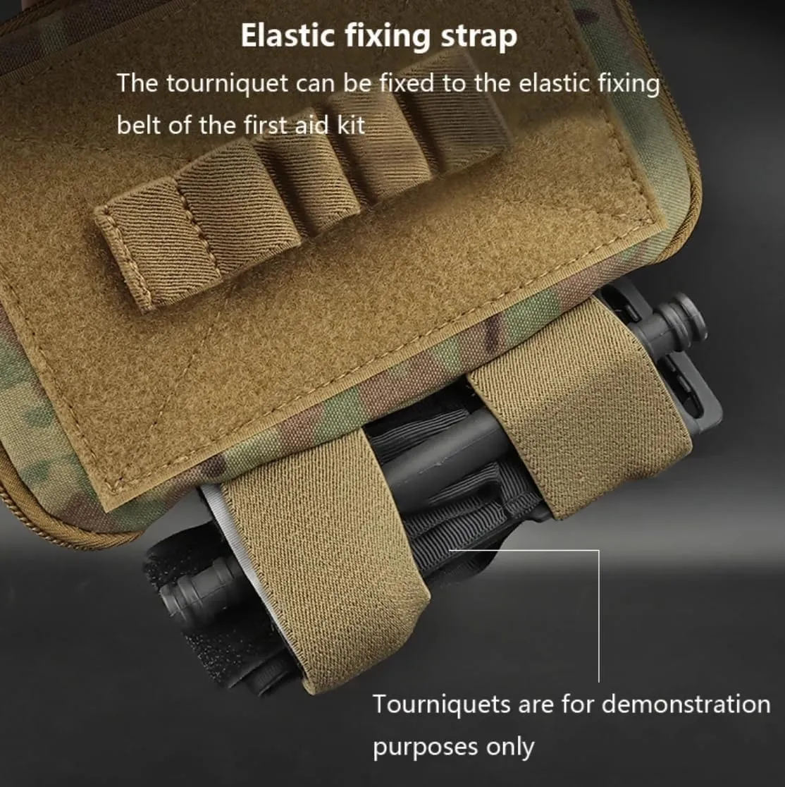 Outdoor Hunting Accessories MOLLE Waist Bag Multifunctional First Aid Kit Mountaineering Tactical Survival Kit Bag for Camping (CP)