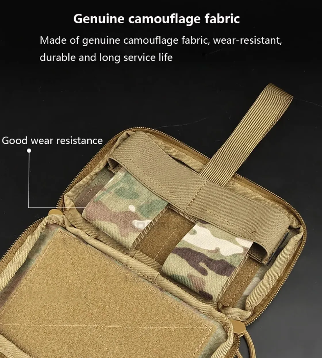 Outdoor Hunting Accessories MOLLE Waist Bag Multifunctional First Aid Kit Mountaineering Tactical Survival Kit Bag for Camping (CP)