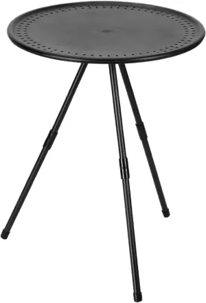 Outdoor Lightweight Folding Table with Adjustable Height Small Round Camping Table Garden Table for Travel Leisure Vacation