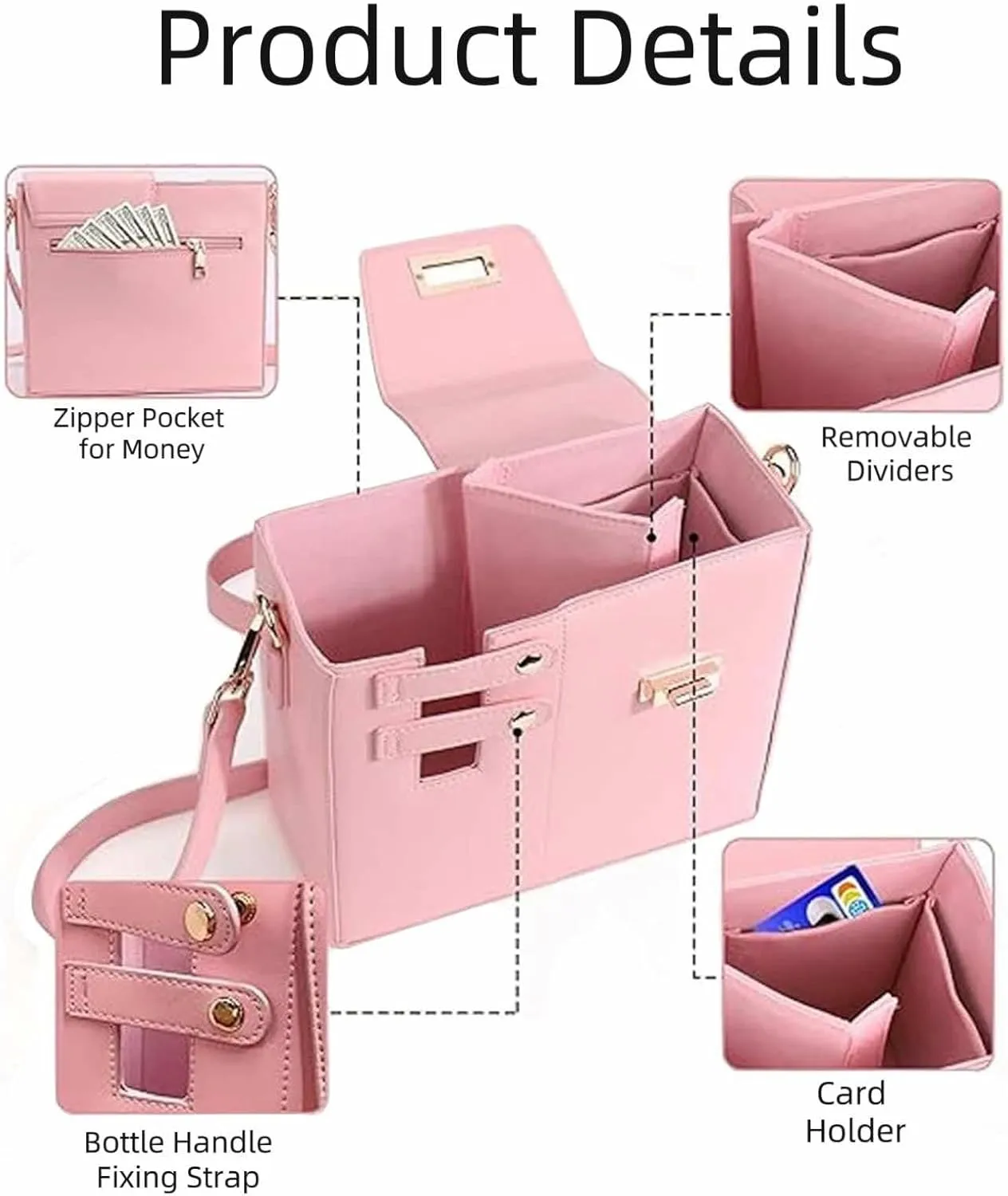 Outdoor Portable Water Cup Storage Bag - Crossbody Water Bottle Holder with Strap
