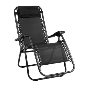 Outdoor Recliner Zero Gravity Chair - Black
