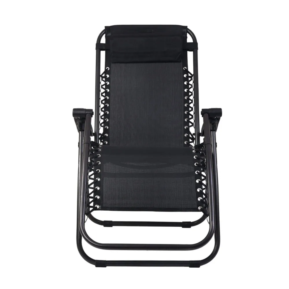 Outdoor Recliner Zero Gravity Chair - Black