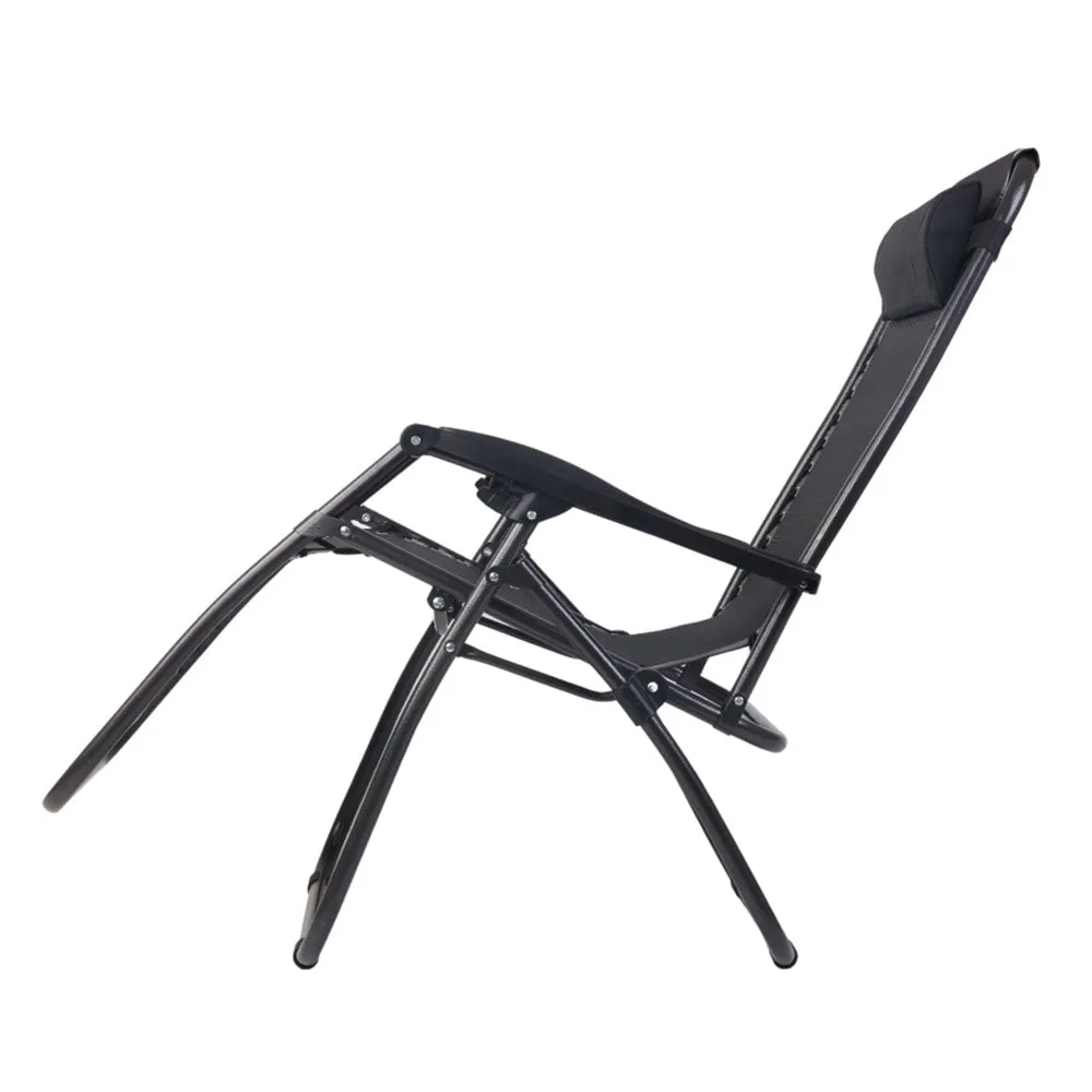 Outdoor Recliner Zero Gravity Chair - Black