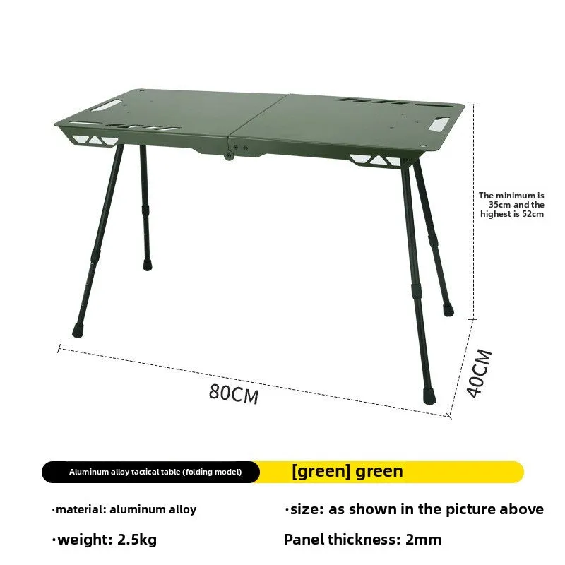 Outdoor ultra-light tactical table foldable portable lifting IGT table lightweight camping equipment ins picnic coffee table table