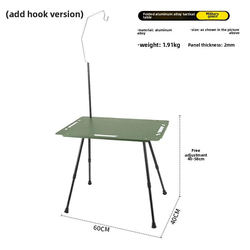 Outdoor ultra-light tactical table foldable portable lifting IGT table lightweight camping equipment ins picnic coffee table table