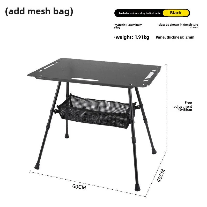 Outdoor ultra-light tactical table foldable portable lifting IGT table lightweight camping equipment ins picnic coffee table table