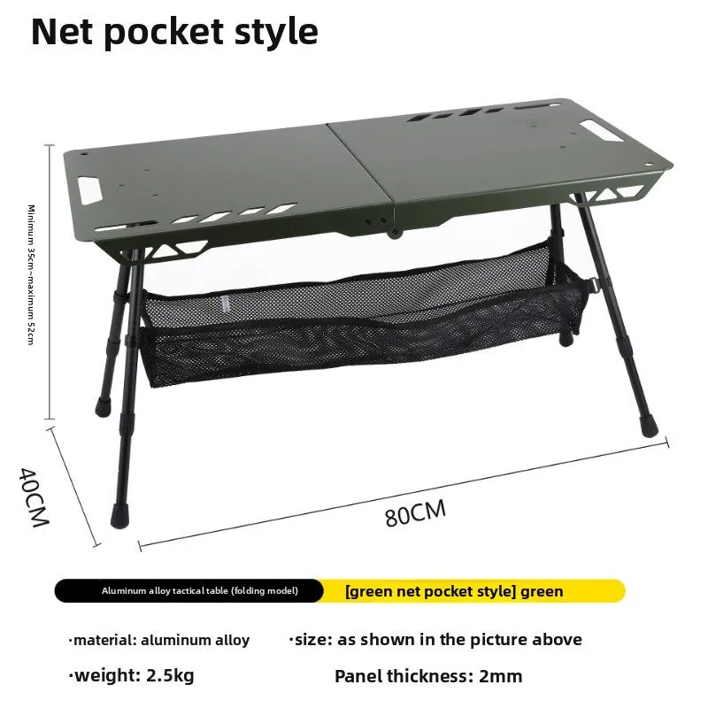 Outdoor ultra-light tactical table foldable portable lifting IGT table lightweight camping equipment ins picnic coffee table table