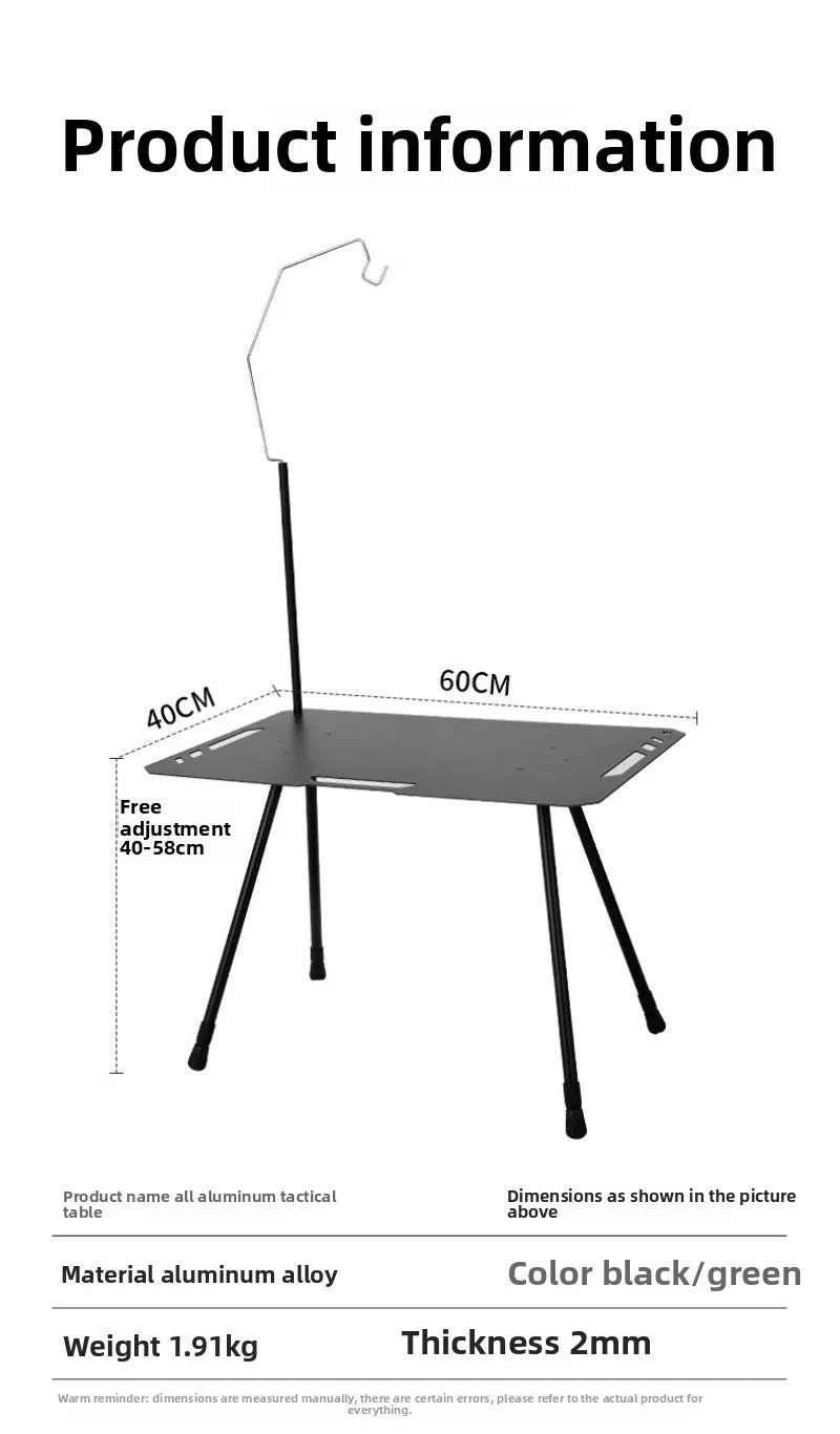 Outdoor ultra-light tactical table foldable portable lifting IGT table lightweight camping equipment ins picnic coffee table table
