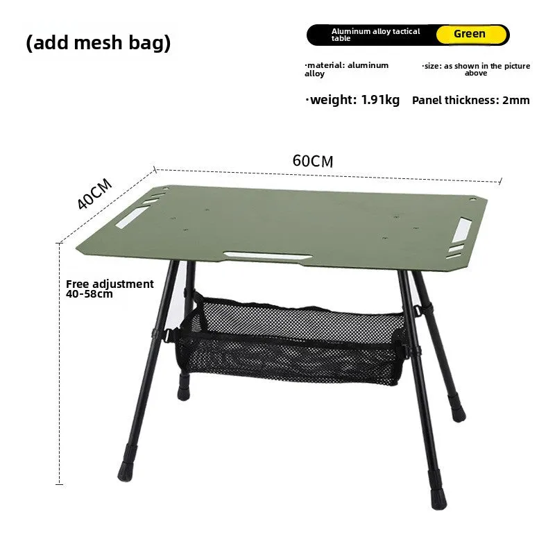 Outdoor ultra-light tactical table foldable portable lifting IGT table lightweight camping equipment ins picnic coffee table table