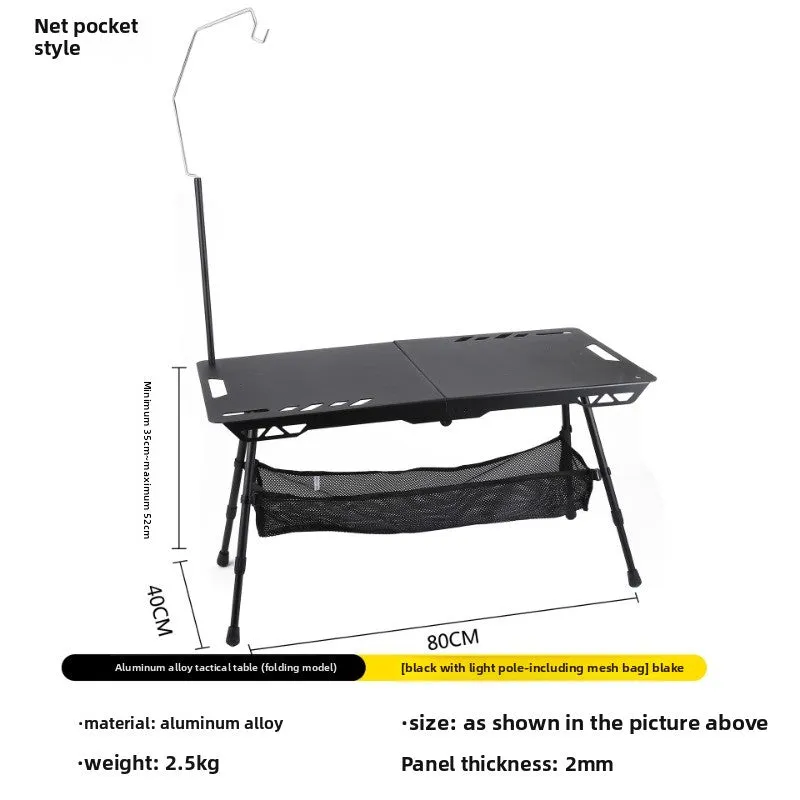 Outdoor ultra-light tactical table foldable portable lifting IGT table lightweight camping equipment ins picnic coffee table table