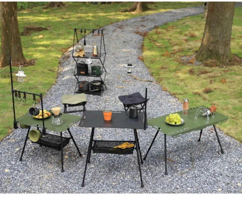 Outdoor ultra-light tactical table foldable portable lifting IGT table lightweight camping equipment ins picnic coffee table table