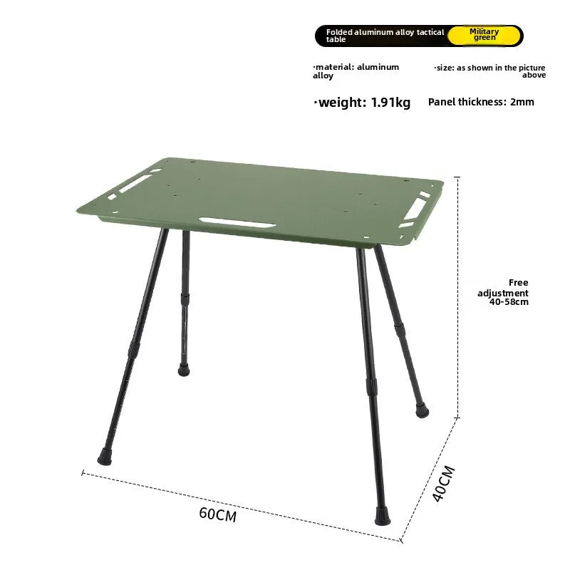 Outdoor ultra-light tactical table foldable portable lifting IGT table lightweight camping equipment ins picnic coffee table table