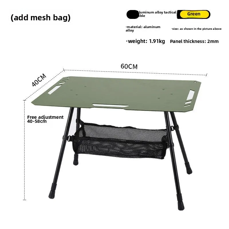 Outdoor ultra-light tactical table foldable portable lifting IGT table lightweight camping equipment ins picnic coffee table table