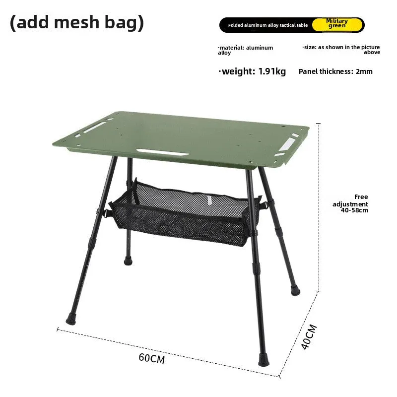 Outdoor ultra-light tactical table foldable portable lifting IGT table lightweight camping equipment ins picnic coffee table table