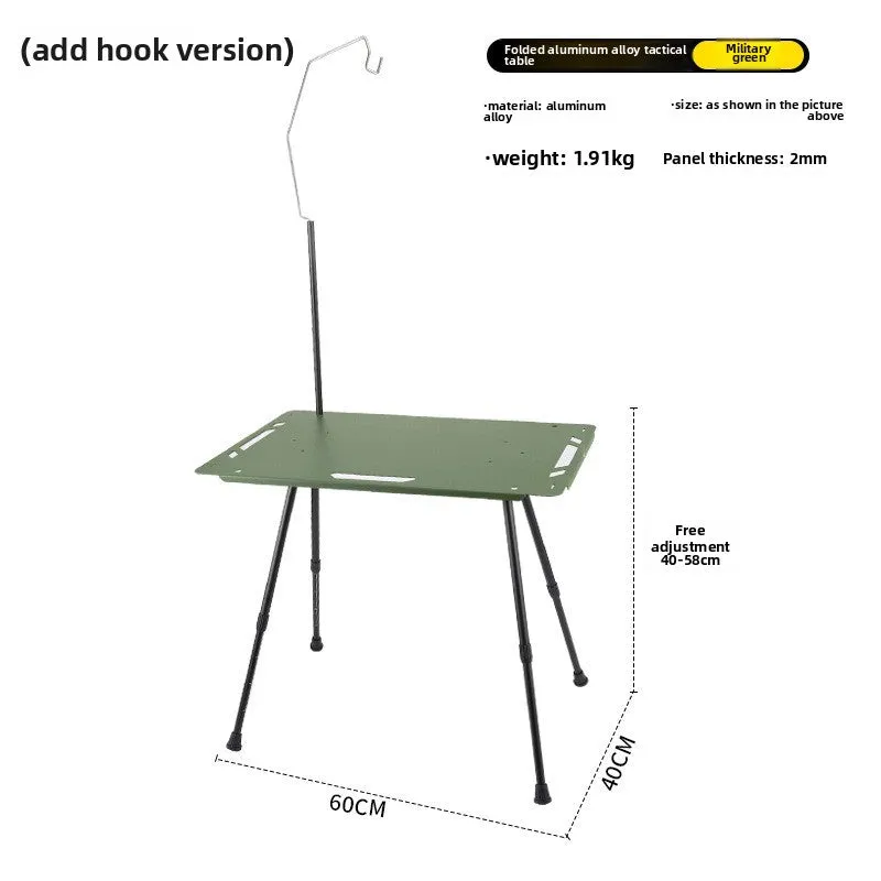 Outdoor ultra-light tactical table foldable portable lifting IGT table lightweight camping equipment ins picnic coffee table table