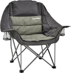 OUTSIDER Oversized Camping Chair, Comfort Padded Lounge Chair,Outdoor Camp Folding Chair, Balcony Lounge 400lb Capacity