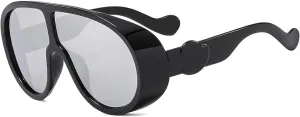 Oversized Big Frame One Piece Sunglasses Women Men Trend Luxury Outdoors Sports Windproof Sun Glasses Uv400