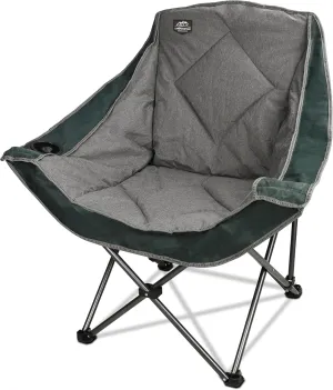 Oversized Folding Camping Chairs,Portable Heavy Duty Outdoor Padded Lawn Chair w/Cup Holder Perfect for Adults Picnic,Parties,Picnics and Beach Trips,Dark Green