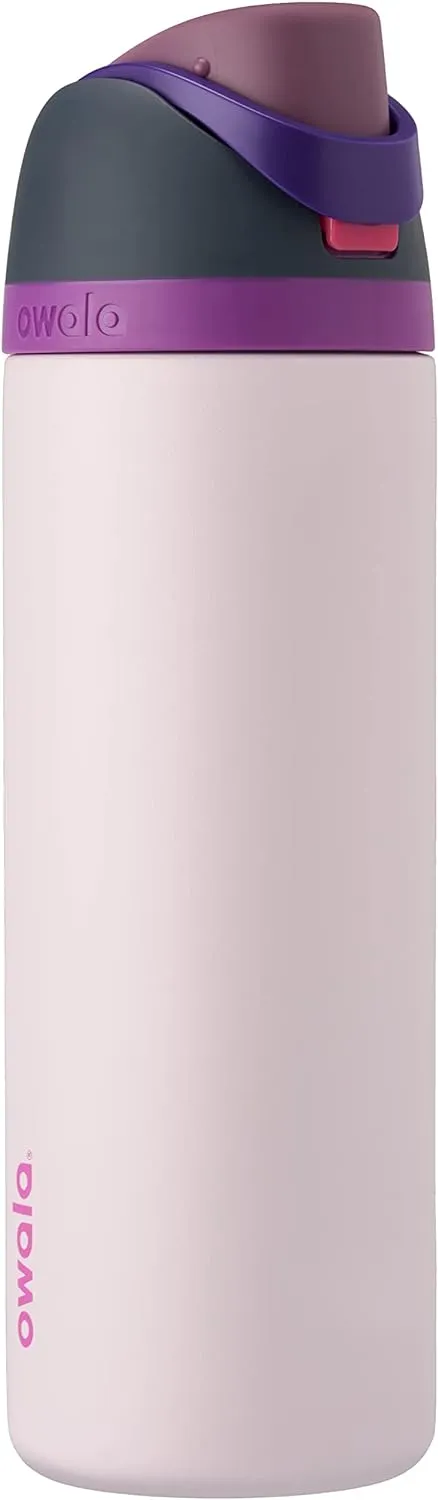 Owala FreeSip Insulated Stainless Steel Water Bottle with Straw for Sports, Travel, and School BPA-Free Sports Water Bottle, 24 oz, Dreamy Field