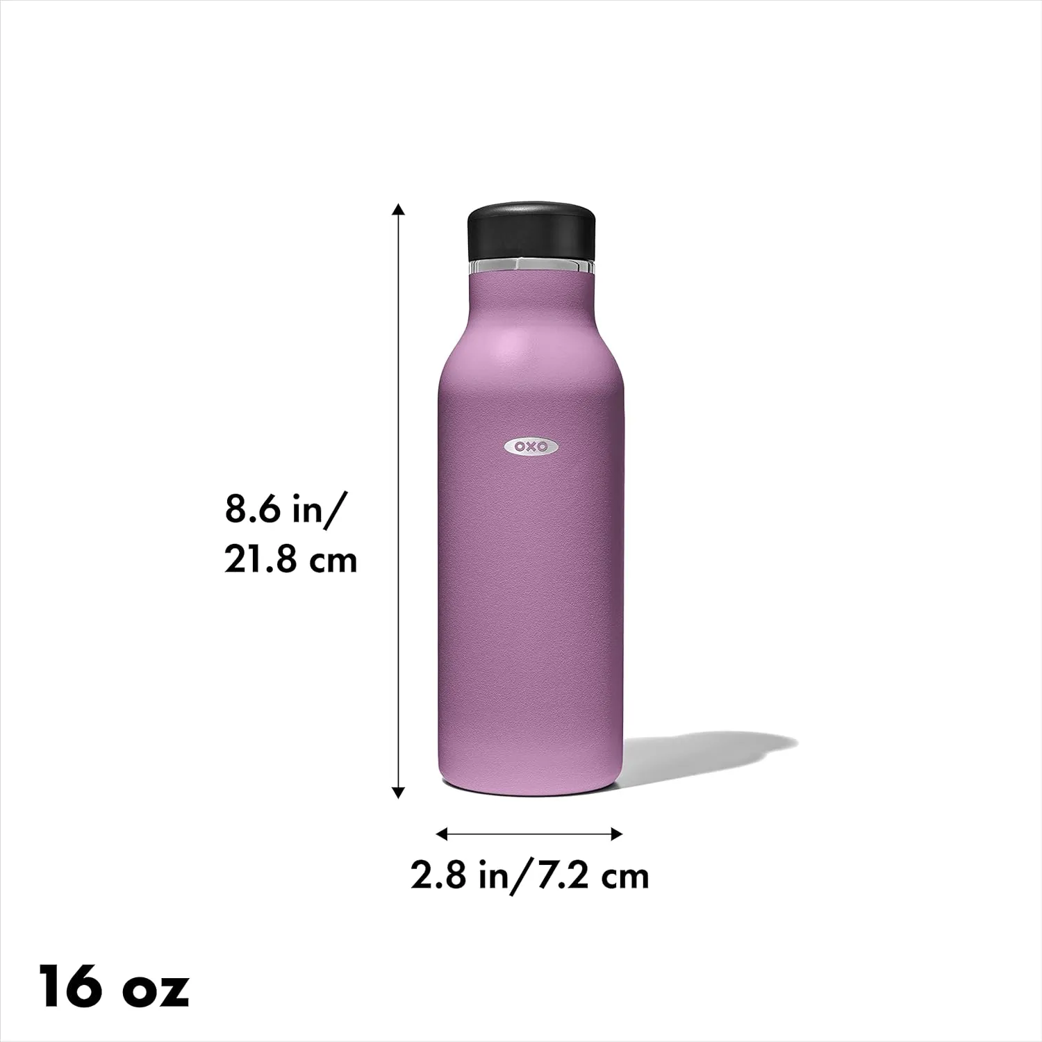 OXO Strive 16oz Insulated Water Bottle with Standard Lid - Amethyst
