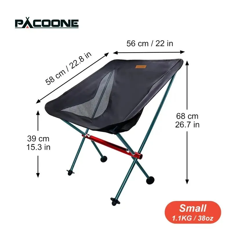 PACOONE Camping Fishing Folding Chair Tourist Beach Chaise Longue Chair for Relaxing Foldable Leisure Travel Furniture Picnic