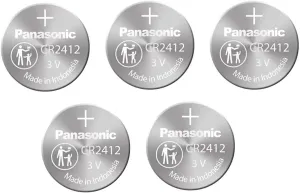 Panasonic CR2412 3V Lithium Battery 1PACK X (5PCS) =5 Single Use Batteries