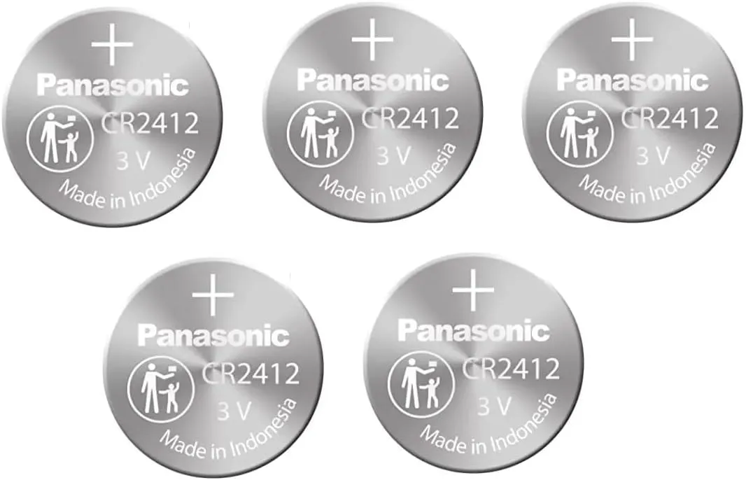 Panasonic CR2412 3V Lithium Battery 1PACK X (5PCS) =5 Single Use Batteries
