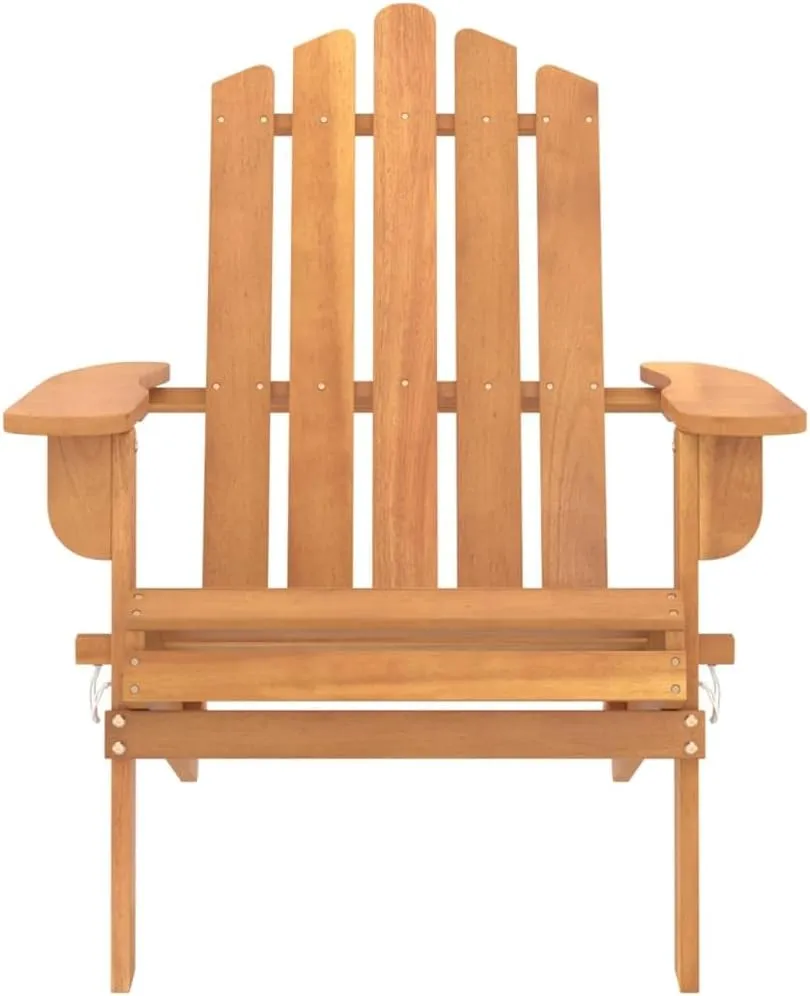 Patio Adirondack Chair Solid Acacia Wood Foldable Lounge Chair Outdoor Patio Furniture for Garden and Yard